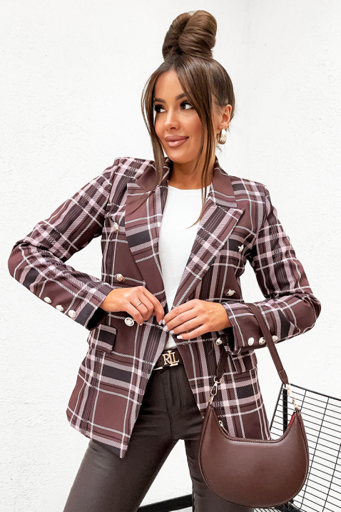 Сако SORANZA BROWN, Цвят: кафяв, IVET.BG - Твоят онлайн бутик.