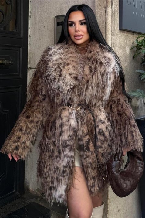 Палто VARIONSA, Цвят: леопард, IVET.BG - Твоят онлайн бутик.