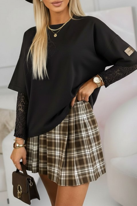 Дамска блуза VIRMINDA BLACK, Цвят: черен, IVET.BG - Твоят онлайн бутик.