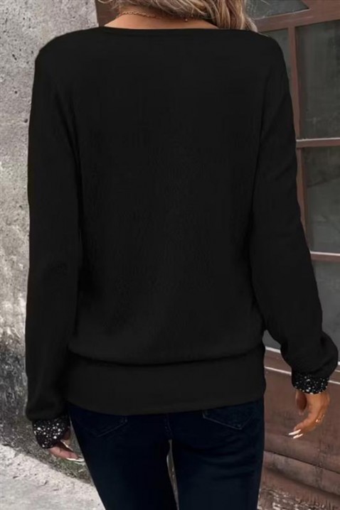 Дамска блуза FLILONZA BLACK, Цвят: черен, IVET.BG - Твоят онлайн бутик.