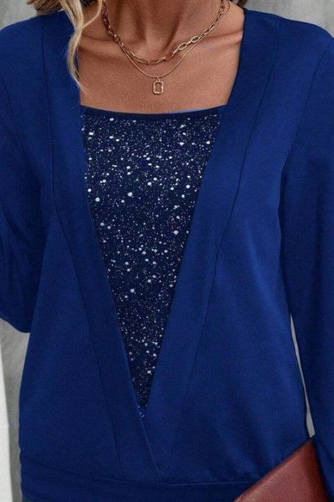 Дамска блуза FLILONZA BLUE, Цвят: син, IVET.BG - Твоят онлайн бутик.