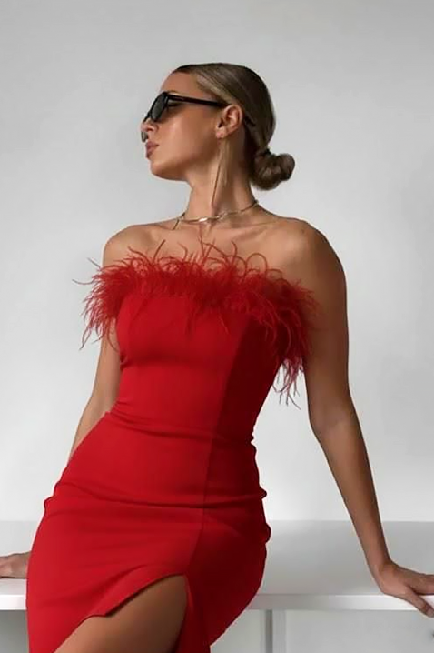 Рокля SAROELTA RED, Цвят: червен, IVET.BG - Твоят онлайн бутик.