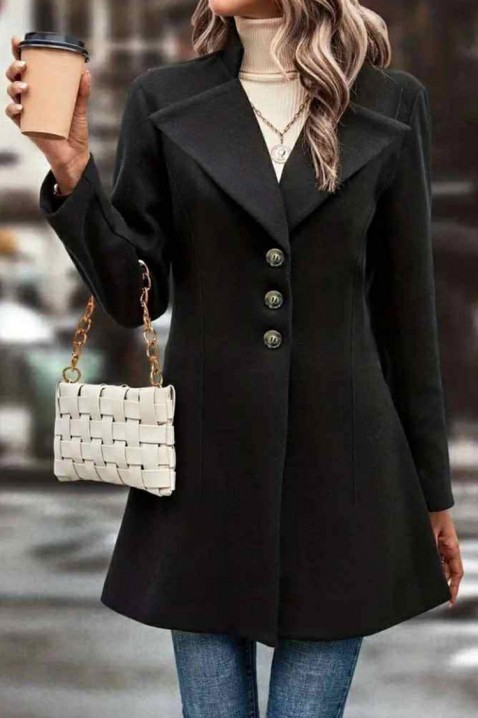 Палто MENDIONA BLACK, Цвят: черен, IVET.BG - Твоят онлайн бутик.