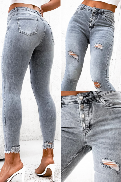 Дънки YANINZA, Цвят: сив, IVET.BG - Твоят онлайн бутик.