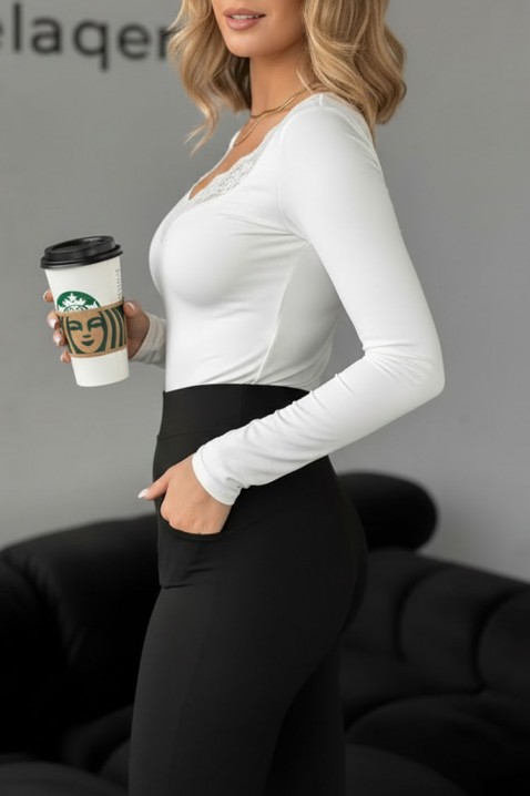 Дамска блуза ERANDELA WHITE, Цвят: бял, IVET.BG - Твоят онлайн бутик.