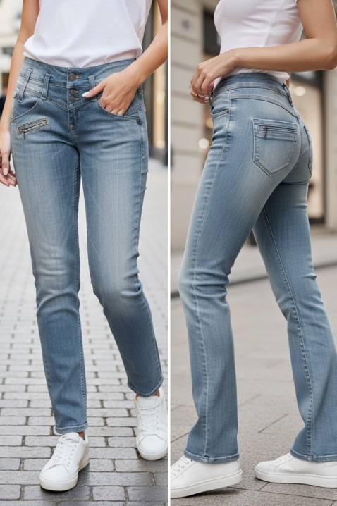 Дънки MAJEZDA, Цвят: светлосин, IVET.BG - Твоят онлайн бутик.