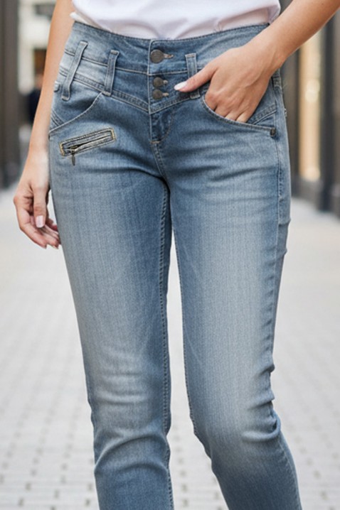 Дънки MAJEZDA, Цвят: светлосин, IVET.BG - Твоят онлайн бутик.