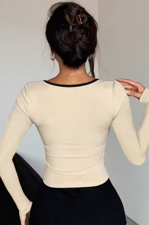 Дамска блуза VRIONZA BEIGE, Цвят: беж, IVET.BG - Твоят онлайн бутик.