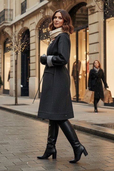 Палто SLAVENZA, Цвят: сив, IVET.BG - Твоят онлайн бутик.