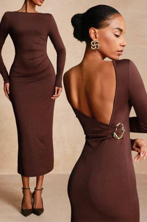 Рокля TOFEILA, Цвят: кафяв, IVET.BG - Твоят онлайн бутик.