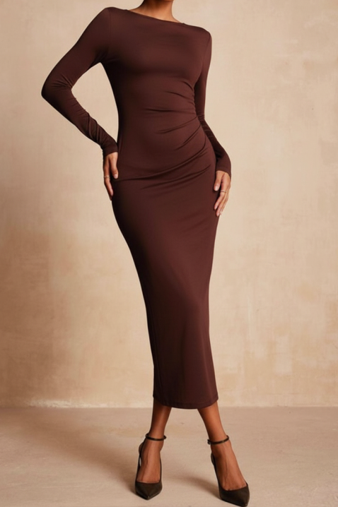 Рокля TOFEILA, Цвят: кафяв, IVET.BG - Твоят онлайн бутик.