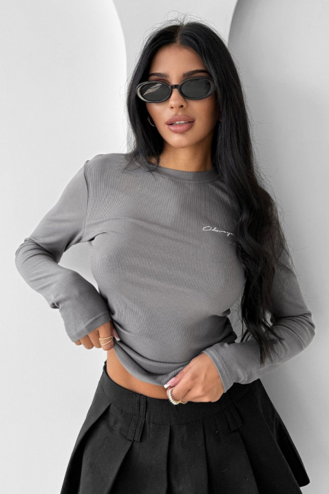 Дамска блуза DAVROLZA GREY, Цвят: сив, IVET.BG - Твоят онлайн бутик.