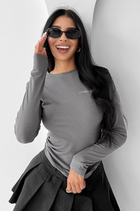 Дамска блуза DAVROLZA GREY, Цвят: сив, IVET.BG - Твоят онлайн бутик.