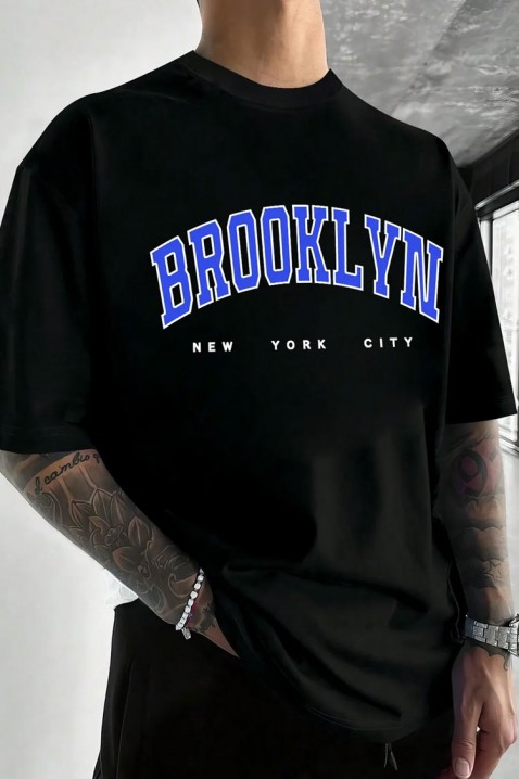 Мъжка тениска JERELFO, Цвят: черен, IVET.BG - Твоят онлайн бутик.