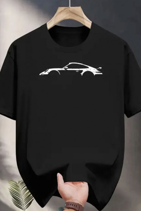 Мъжка тениска POXOR, Цвят: черен, IVET.BG - Твоят онлайн бутик.