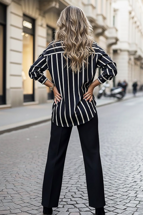 Дамска риза ALEZANDA BLACK, Цвят: черен, IVET.BG - Твоят онлайн бутик.