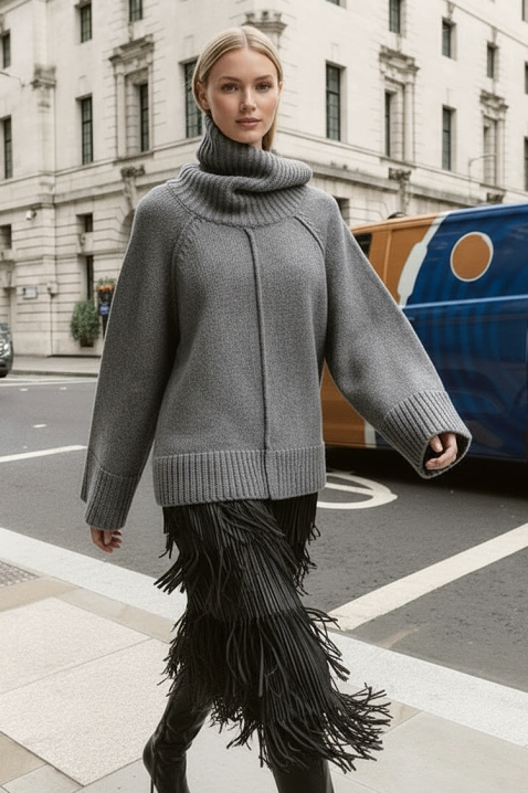 Пуловер MLENVILDA GREY, Цвят: сив, IVET.BG - Твоят онлайн бутик.