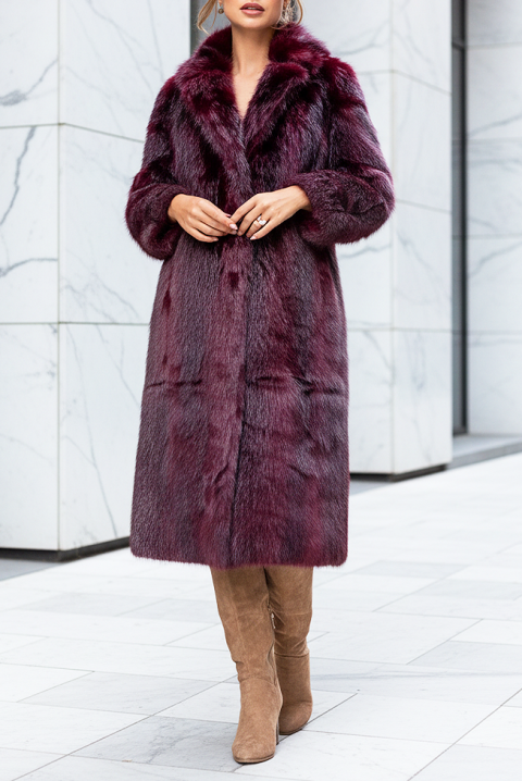 Палто BORDINZA, Цвят: бордо, IVET.BG - Твоят онлайн бутик.