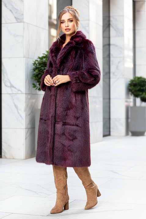 Палто BORDINZA, Цвят: бордо, IVET.BG - Твоят онлайн бутик.