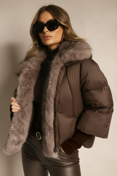 Яке SIBRINZA BROWN, Цвят: кафяв, IVET.BG - Твоят онлайн бутик.