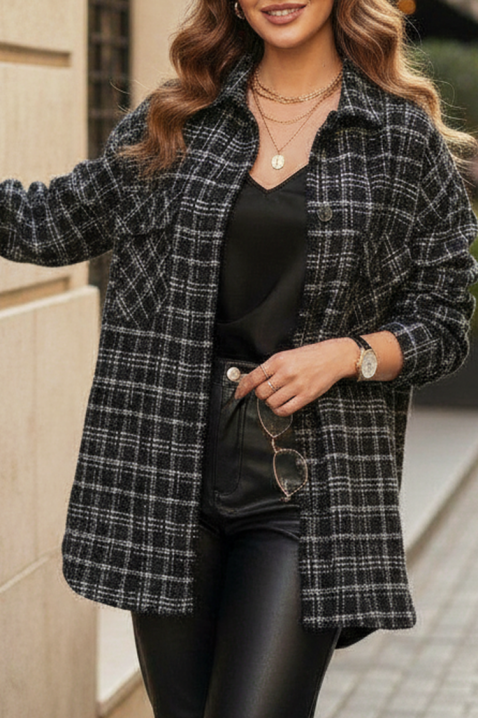 Дамска риза PARFONZA BLACK, Цвят: черен, IVET.BG - Твоят онлайн бутик.