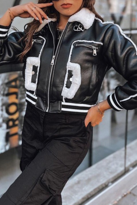 Яке DENFORA, Цвят: черно и бяло, IVET.BG - Твоят онлайн бутик.