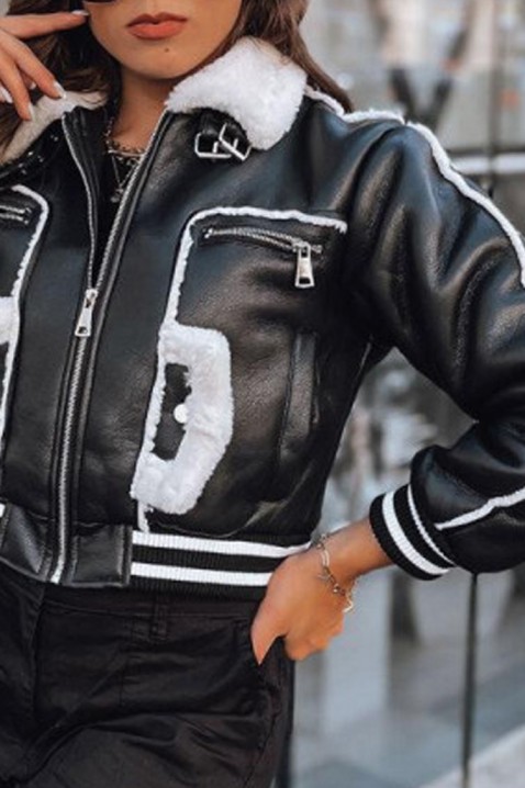 Яке DENFORA, Цвят: черно и бяло, IVET.BG - Твоят онлайн бутик.