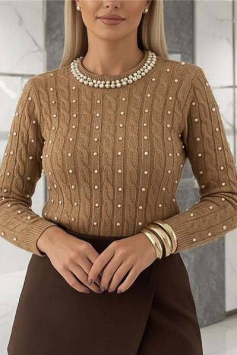 Дамска блуза PERIOLA CAMEL, Цвят: светлокафяв, IVET.BG - Твоят онлайн бутик.