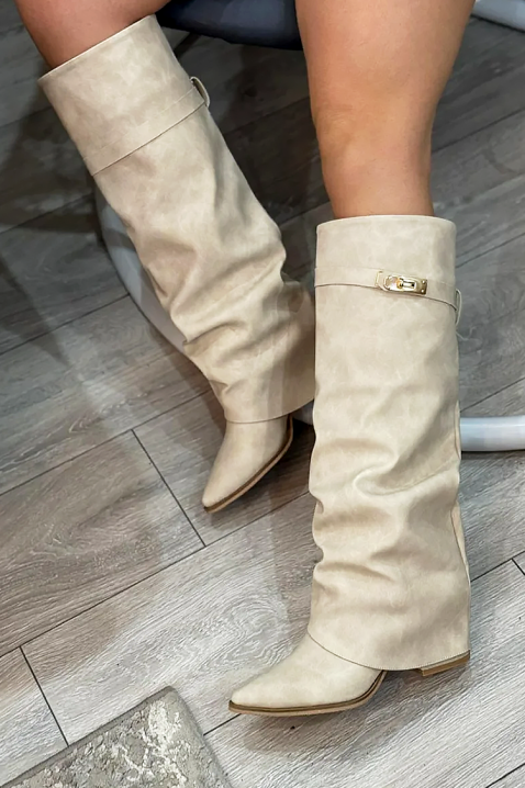 Ботуши GIVENDRA ECRU, Цвят: екрю, IVET.BG - Твоят онлайн бутик.