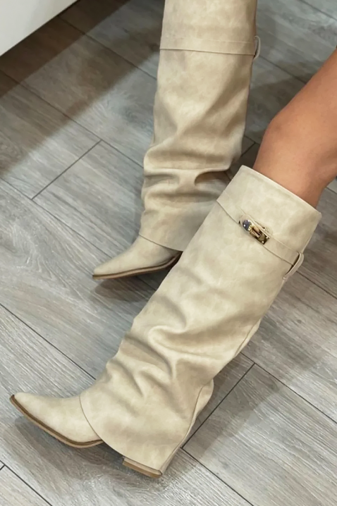 Ботуши GIVENDRA ECRU, Цвят: екрю, IVET.BG - Твоят онлайн бутик.