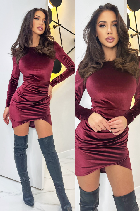 Рокля GLADILDA, Цвят: бордо, IVET.BG - Твоят онлайн бутик.