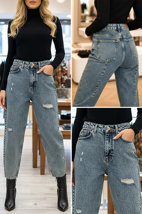 Дънки ELRONZIYA, Цвят: син, IVET.BG - Твоят онлайн бутик.