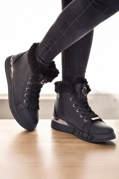 Дамски боти VEONELZA BLACK, Цвят: черен, IVET.BG - Твоят онлайн бутик.