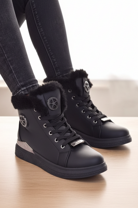 Дамски боти VEONELZA BLACK, Цвят: черен, IVET.BG - Твоят онлайн бутик.