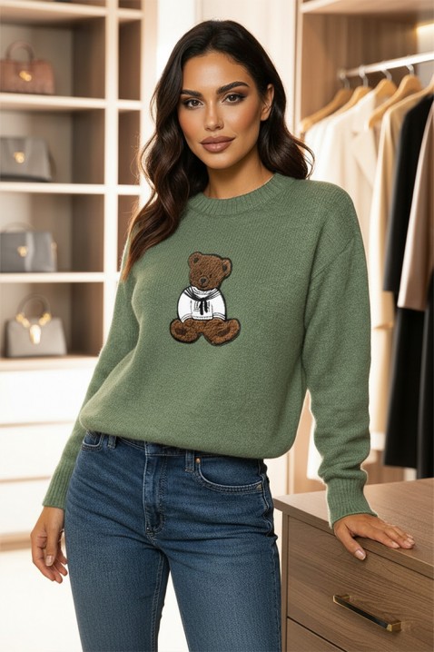 Дамска блуза BEARITA GREEN, Цвят: зелен, IVET.BG - Твоят онлайн бутик.