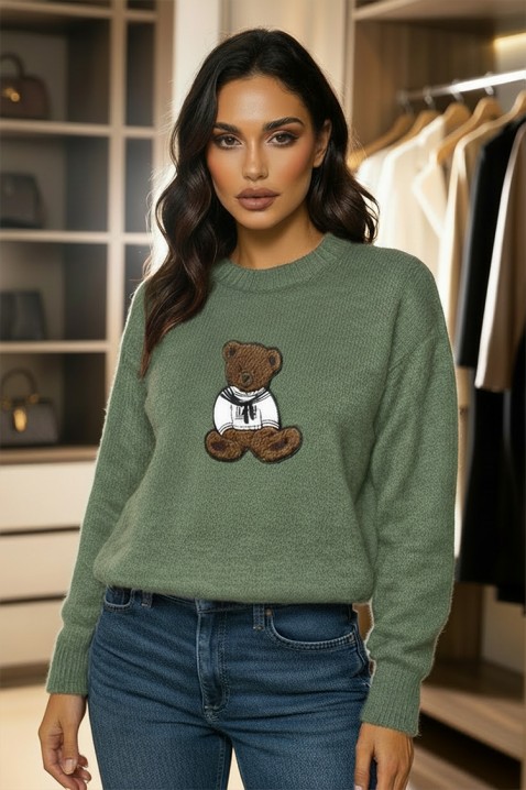 Дамска блуза BEARITA GREEN, Цвят: зелен, IVET.BG - Твоят онлайн бутик.