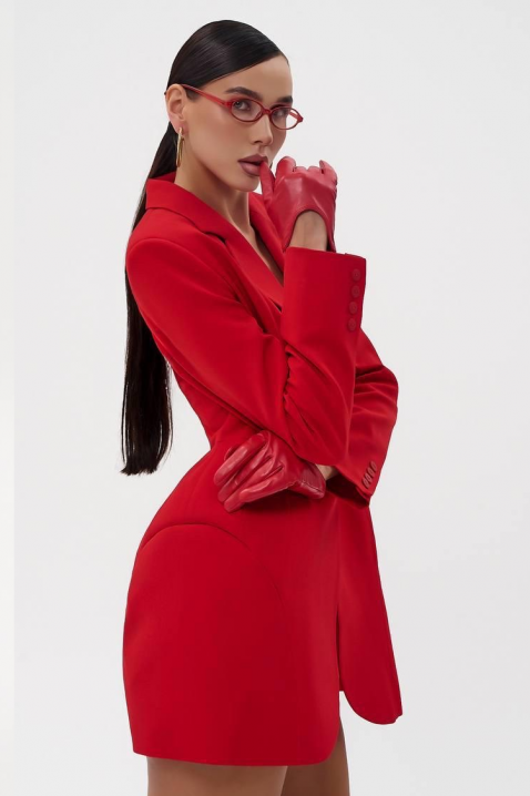 Рокля - блейзър BLEINVELDA, Цвят: червен, IVET.BG - Твоят онлайн бутик.