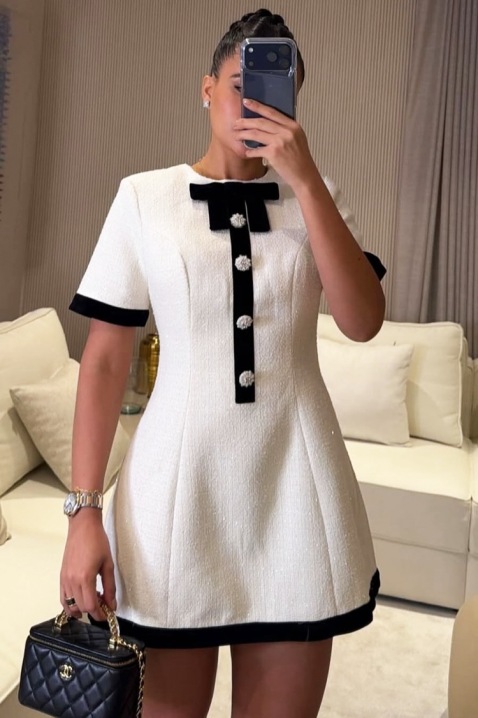 Рокля IMRENZA, Цвят: бял, IVET.BG - Твоят онлайн бутик.