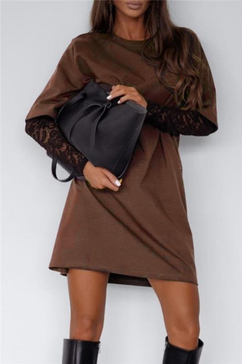 Рокля KERINSA, Цвят: кафяв, IVET.BG - Твоят онлайн бутик.