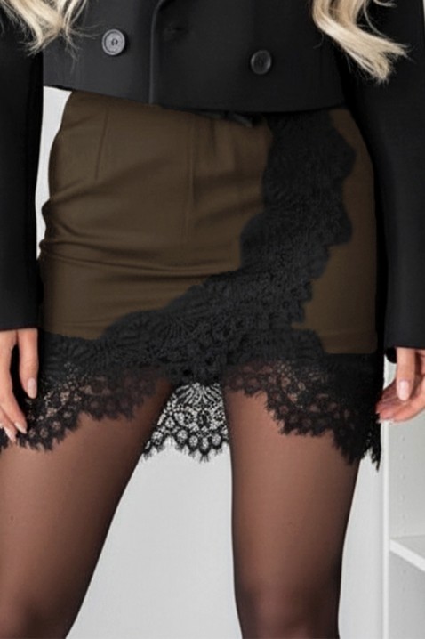 Пола - панталон SKIRTANA BROWN, Цвят: кафяв, IVET.BG - Твоят онлайн бутик.