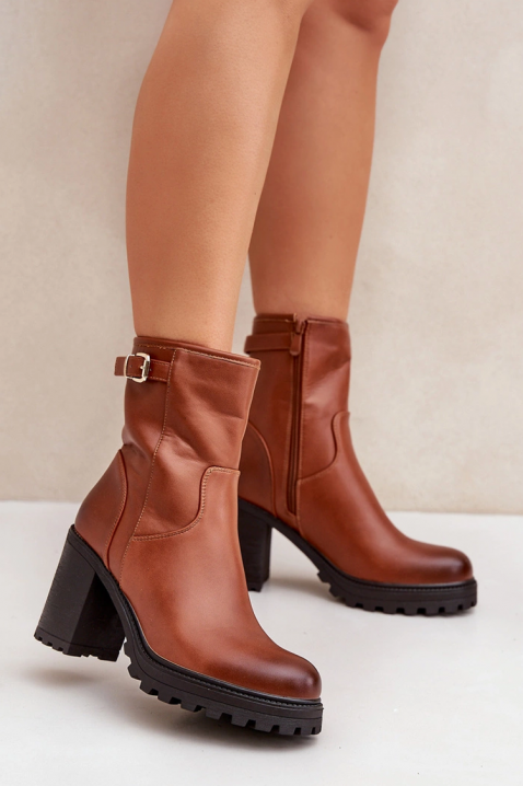 Дамски боти AMERSILA CAMEL, Цвят: светлокафяв, IVET.BG - Твоят онлайн бутик.