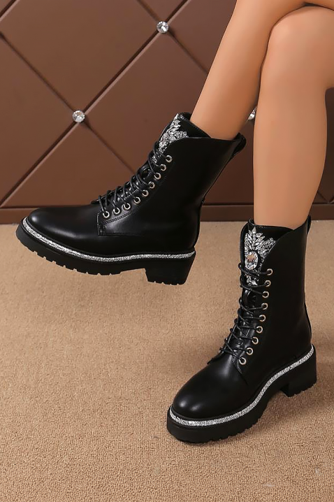 Дамски боти FRONELXA, Цвят: черен, IVET.BG - Твоят онлайн бутик.