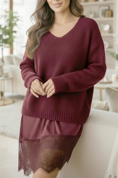 Туника VLODERZA BORDO, Цвят: бордо, IVET.BG - Твоят онлайн бутик.