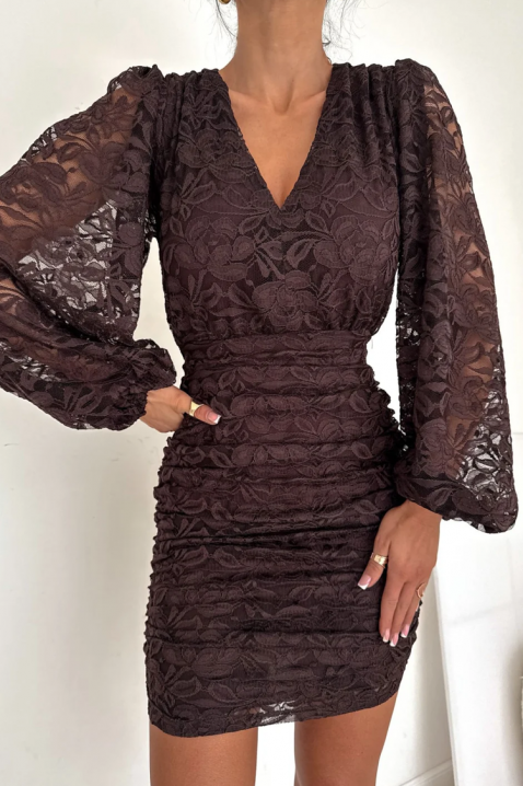 Рокля KARILOLA BROWN, Цвят: кафяв, IVET.BG - Твоят онлайн бутик.