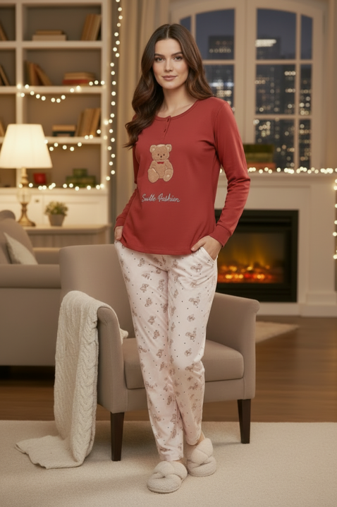 Пижама KARLITTA RED, Цвят: червен, IVET.BG - Твоят онлайн бутик.