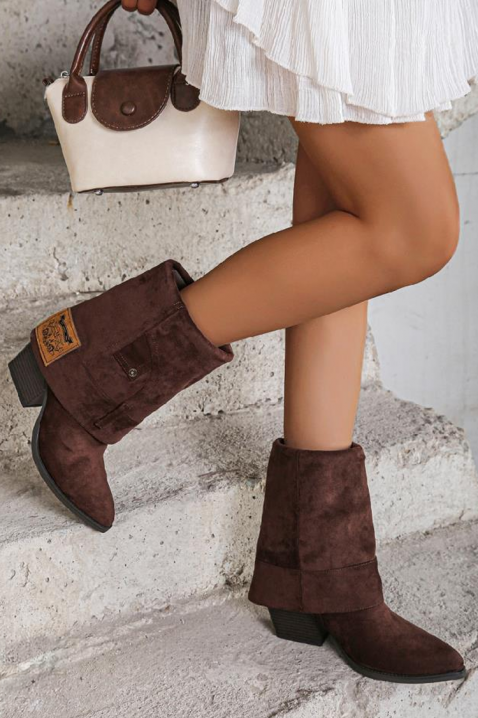 Дамски боти ALMERJA BROWN, Цвят: кафяв, IVET.BG - Твоят онлайн бутик.