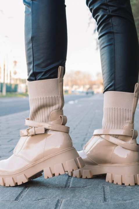 Дамски боти RIVANZA, Цвят: беж, IVET.BG - Твоят онлайн бутик.