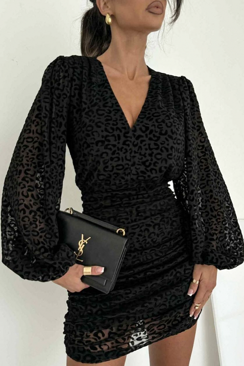 Рокля LEONENZA, Цвят: черен, IVET.BG - Твоят онлайн бутик.