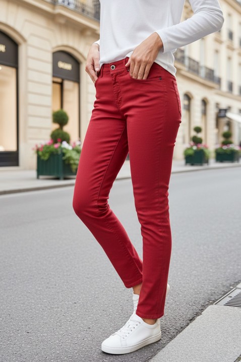 Панталон BERTIZA BORDO, Цвят: бордо, IVET.BG - Твоят онлайн бутик.