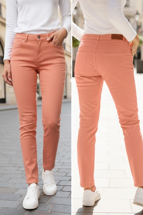 Панталон FREFIDA, Цвят: праскова, IVET.BG - Твоят онлайн бутик.